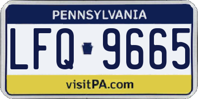 PA license plate LFQ9665