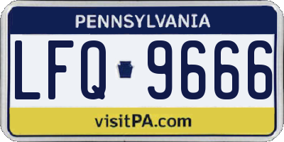 PA license plate LFQ9666