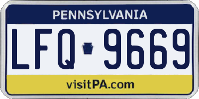 PA license plate LFQ9669