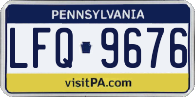 PA license plate LFQ9676