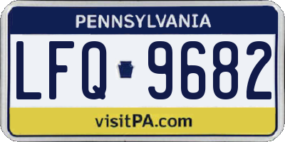 PA license plate LFQ9682