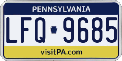 PA license plate LFQ9685