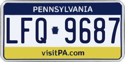 PA license plate LFQ9687