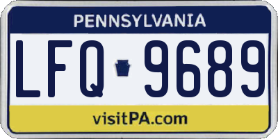 PA license plate LFQ9689