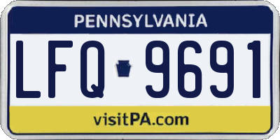 PA license plate LFQ9691