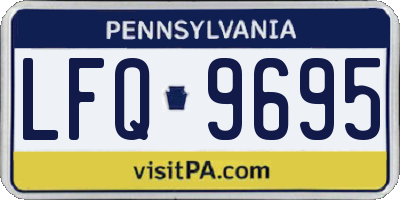 PA license plate LFQ9695