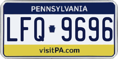 PA license plate LFQ9696
