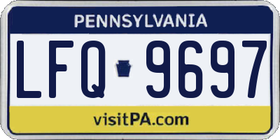 PA license plate LFQ9697