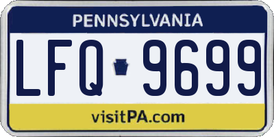 PA license plate LFQ9699