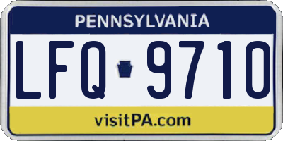 PA license plate LFQ9710