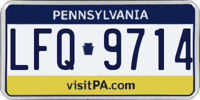 PA license plate LFQ9714