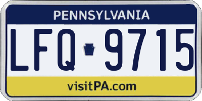 PA license plate LFQ9715