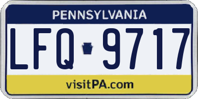 PA license plate LFQ9717