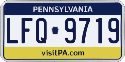 PA license plate LFQ9719
