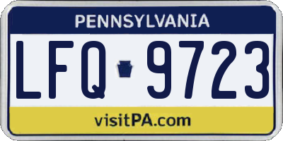 PA license plate LFQ9723