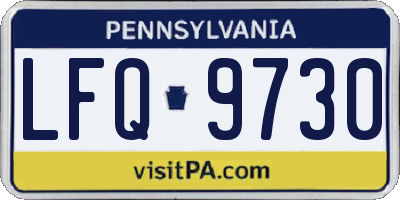 PA license plate LFQ9730