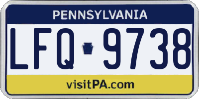 PA license plate LFQ9738