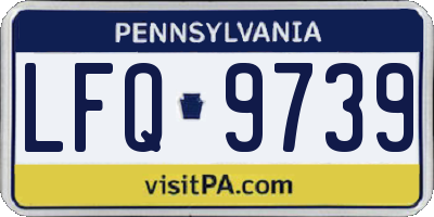 PA license plate LFQ9739