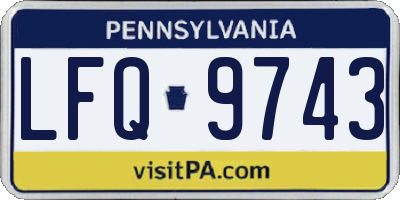 PA license plate LFQ9743