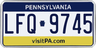 PA license plate LFQ9745