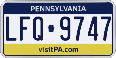 PA license plate LFQ9747