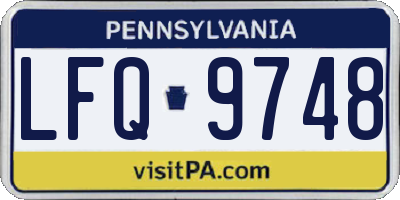 PA license plate LFQ9748
