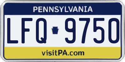 PA license plate LFQ9750