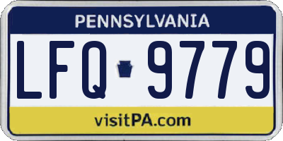 PA license plate LFQ9779