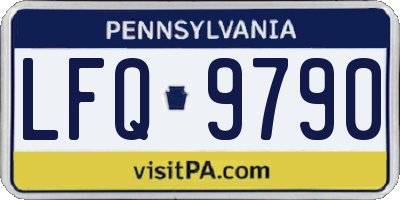 PA license plate LFQ9790