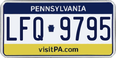 PA license plate LFQ9795