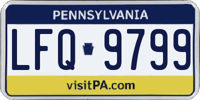 PA license plate LFQ9799