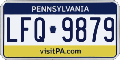 PA license plate LFQ9879