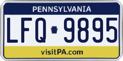 PA license plate LFQ9895