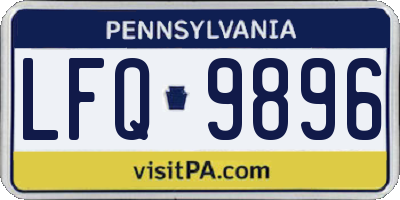 PA license plate LFQ9896