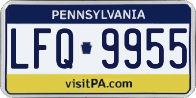PA license plate LFQ9955