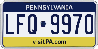 PA license plate LFQ9970