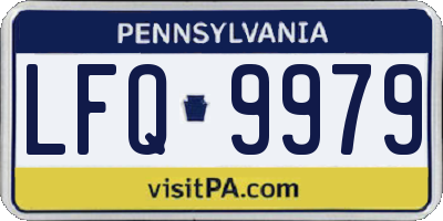 PA license plate LFQ9979