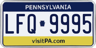 PA license plate LFQ9995