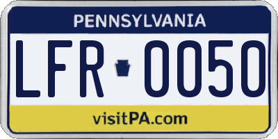 PA license plate LFR0050
