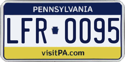 PA license plate LFR0095