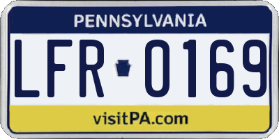 PA license plate LFR0169