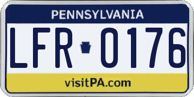 PA license plate LFR0176
