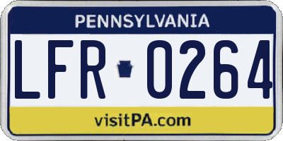 PA license plate LFR0264