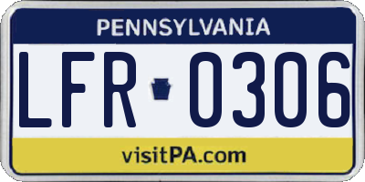 PA license plate LFR0306