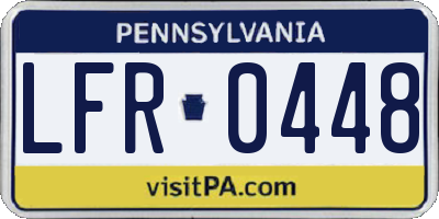 PA license plate LFR0448