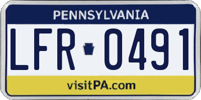 PA license plate LFR0491