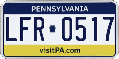 PA license plate LFR0517