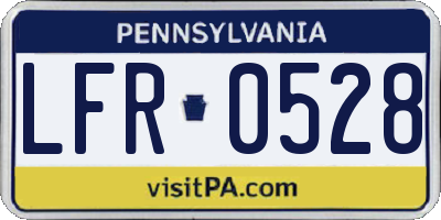 PA license plate LFR0528