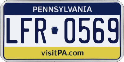 PA license plate LFR0569