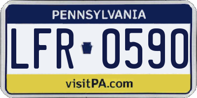 PA license plate LFR0590